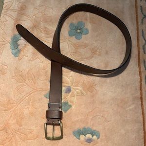 Topman classic brown belt, gold buckle